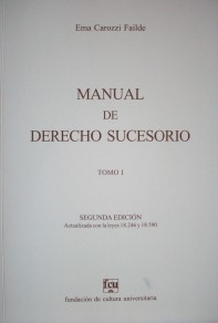 Manual de derecho sucesorio. v.1