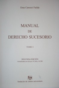 Manual de Derecho Sucesorio