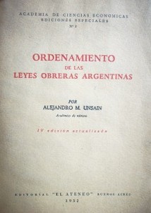 Ordenamiento de las leyes obreras argentinas