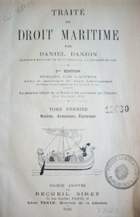 Traité de droit maritime