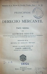 Principios de Derecho Mercantil : parte general