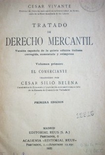 Tratado de derecho mercantil