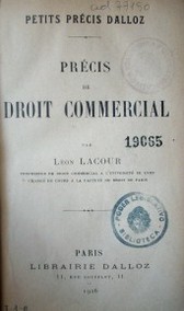 Précis de Droit Commercial