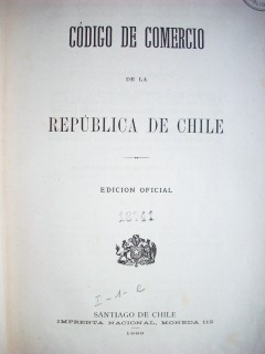 Código de Comercio de la República de Chile