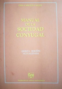 Manual de la sociedad conyugal