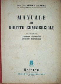 Manuale de diritto commerciale