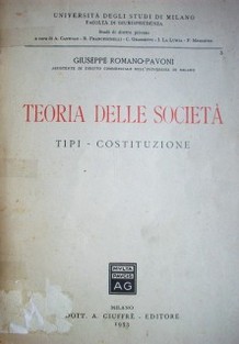 Teoría delle societá : tipi : costituzione