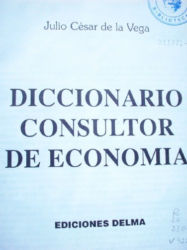 Diccionario consultor de Economía