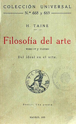 Filosofía del arte : La pintura en Italia ; El ideal en el arte