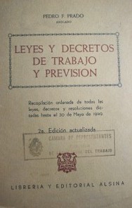 Leyes y decretos de trabajo y previsión