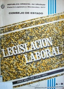 Legislación laboral: índice analítico (1830-1975)