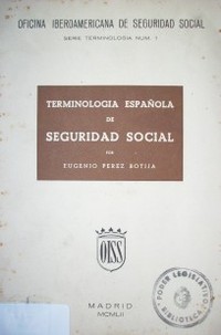 Terminología española de seguridad social