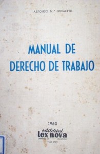 Manual de derecho de trabajo