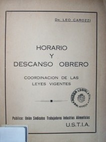 Horario y descanso obrero