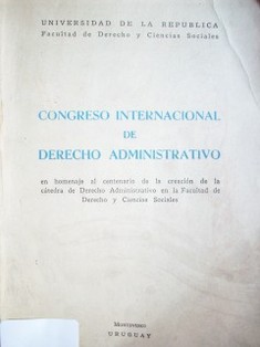 Congreso Internacional de Derecho Administrativo