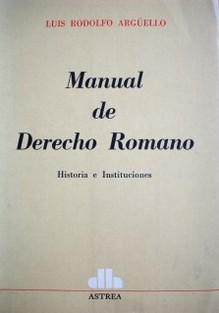 Manual de derecho romano