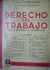 Derecho del trabajo en la República Argentina : doctrina - legislación - jurisprudencia