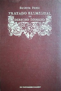 Tratado elemental de derecho romano