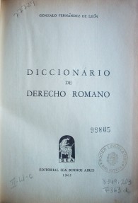 Diccionario de derecho romano