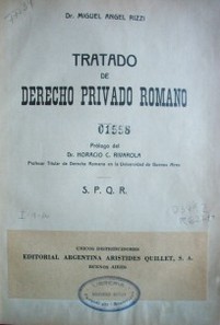 Tratado de derecho privado romano