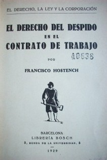 El derecho del despido en el contrato de trabajo