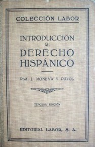 Introducción al Derecho Hispánico