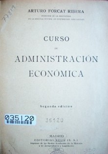 Curso de administración económica