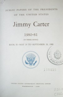 Jimmy Carter 1980-81 (in three books)