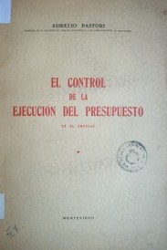 El control de la ejecución del presupuesto en el Uruguay