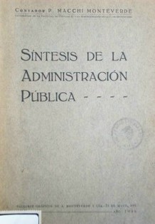 Síntesis de la administración pública