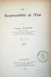 La responsabilité de l´État