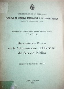 Herramientas básicas en la administración del personal del servicio público