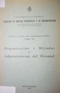 Organización y métodos y administración del personal
