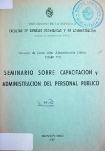 Seminario sobre capacitación y administración del personal público