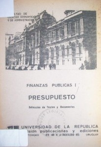 Presupuesto : selección de textos y documentos