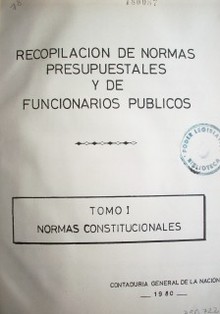 Recopilación de normas presupuestales y de funcionarios públicos