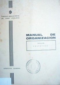 Manual de organización : división servicios