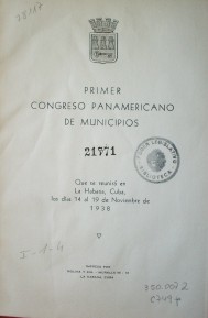 Primer Congreso Panamericano de Municipios