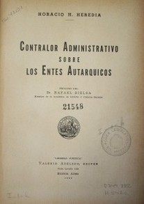 Contralor administrativo sobre los entes autárquicos