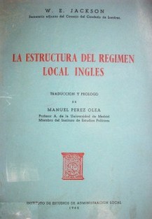 La estructura del régimen local inglés