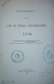 Handbook of the law of public corporations