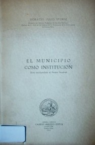 El municipio como institución
