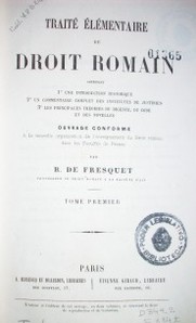 Traité élémentaire de droit romain