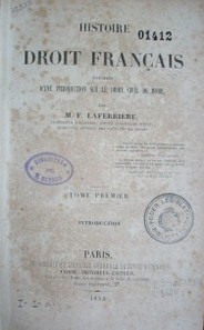 Histoire de Droit français