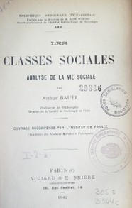Les classes sociales : analyse de la vie sociale