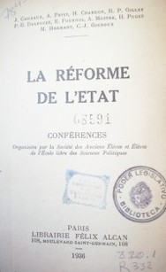 La réforme de l´État : conferences