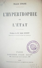 L´hypertrophie de l´Etat