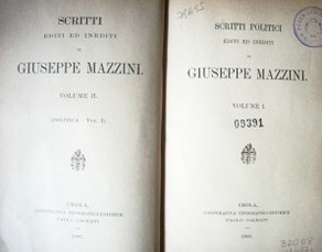 Scritti politici editi ed inediti de Giuseppe Mazzini