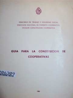 Guía para la constitución de cooperativas