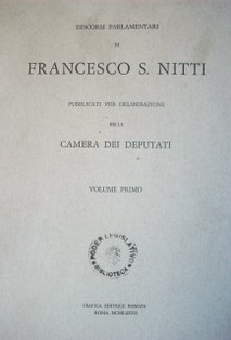 Discorsi parlamentari di Francesco S. Nitti